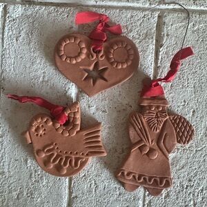Terracotta Thumb Shaped Music Band Folk Art Ornaments Set of 5 Mariachi Handmade